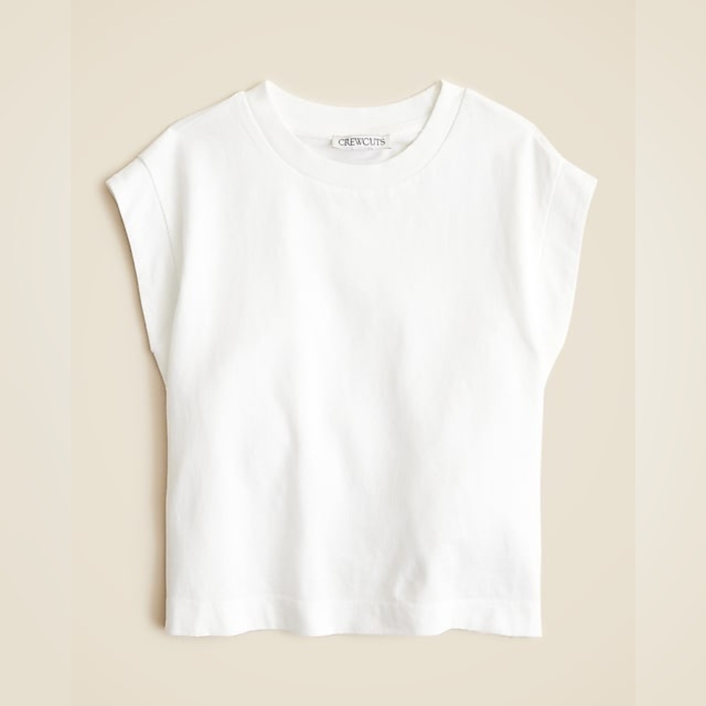 J crew white Girls' garment-dyed muscle tank top